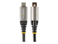 StarTech.com 1 m toppskruvlåsande USB C-kabel 10 Gbit/s - USB 3.1/3.2 Gen 2 Type-C kabel - 100W (5A) Power Delivery-laddning, DP alt-läge - Enkel skruvlåsning - USB-C-kabel ladda/synkronisera - USB typ C-kabel - 24 pin USB-C till 24 pin USB-C - 1 m USB31CCTLKV1M