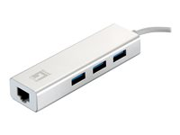 LevelOne USB-0504 - hubb - 3 portar 54003207301