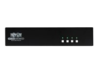 Tripp Lite Secure KVM Switch, 4-Port, Dual Head, DisplayPort to DisplayPort, 4K, NIAP PP4.0, Audio, TAA - omkopplare för tangentbord/video/mus/ljud - 4 portar - TAA-kompatibel B002-DP2A4-N4