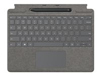 Microsoft Surface Pro X Signature Keyboard with Slim Pen Bundle - tangentbord - med pekdyna, accelerometer - QWERTZ - tysk - platina Inmatningsenhet 25O-00065