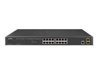 PLANET GS-4210-16T2S - switch - 16 portar - Administrerad - rackmonterbar GS-4210-16T2S