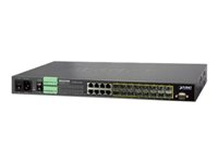 PLANET MGSW-24160F - switch - 24 portar - Administrerad - rackmonterbar MGSW-24160F